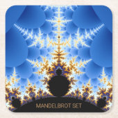 Magnificant Mandelbrot Fractal Vierkante Kartonnen Onderzetter (Voorkant)