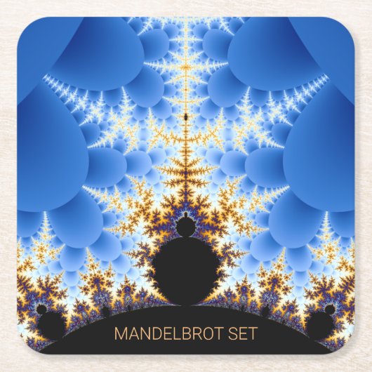 Magnificant Mandelbrot Fractal Vierkante Kartonnen Onderzetter (Voorkant)