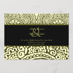 Magnificant Mehndi Mandalas (Gold Effect) Wedding Kaart