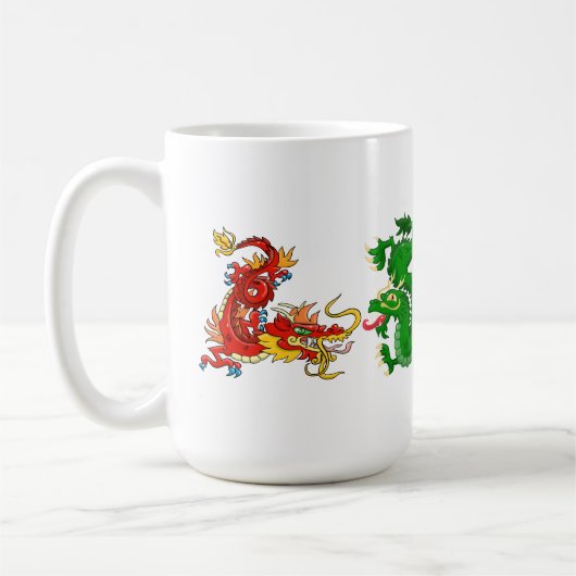 Magnificant Oriental Dragons Koffiemok (Links)
