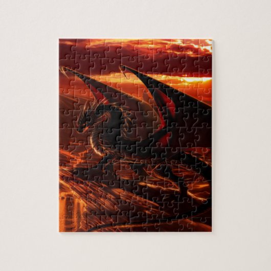 Magnificant Red Dragon Legpuzzel (Verticaal)