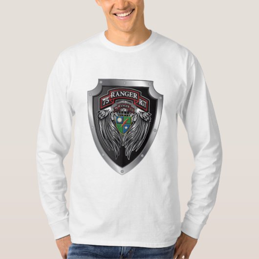 Magnificant STB Bat 75th Ranger Regimental Scroll T-shirt (Voorkant)