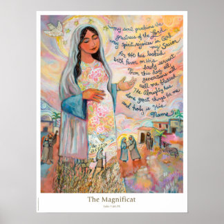 Magnificat (Canticle of Mary) katholiek Poster