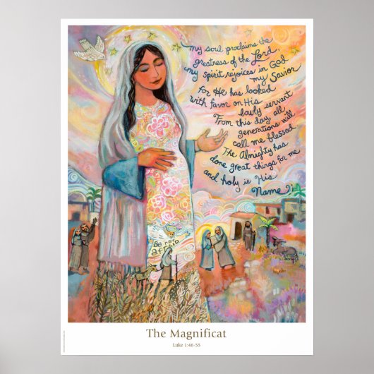 Magnificat (Cantique de Marie) Poster catholique (Devant)