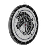 Magnificent Black Horse Head   Dartbord (Voorkant Links)