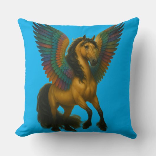 Magnificent Horse With Spectacular Wings Kussen (Voorkant)
