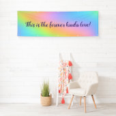 Magnificent Pastel Rainbow Wedding "Forever Love" Spandoek (Insitu)