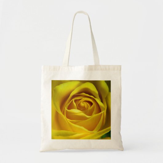 Magnifiek geel rozenmacroafbeelding tote bag (Voorkant)