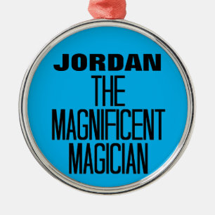 magnifieke goochelaar metalen ornament
