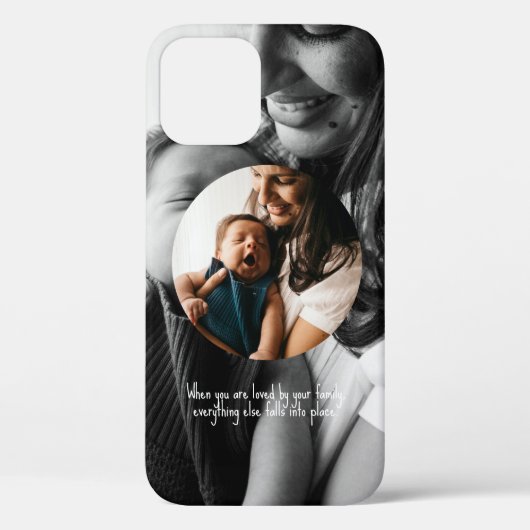 Magnifier Photo Collage Simple Round Lijst Case-Mate iPhone Case (Achterkant)