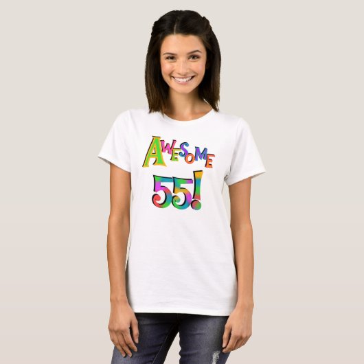 Magnifique 55 T-shirts et cadeaux d'anniversaire (Devant entier)