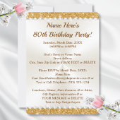 Magnifique, 80e anniversaire Invitations avec PHOT