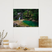 Magnifique affiche de la cascade de Virje, Slovéni (Cuisine)