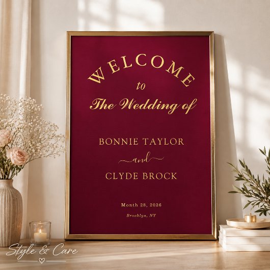 Magnifique Affiche de Présentation de Mariage en B