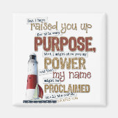 Magnifique aimant Écriture Exode 9:16 (Devant)