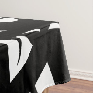 Magnifique Art Moderne Nappe Noir et Blanc