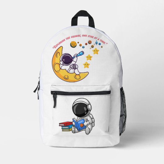 "Magnifique Astronaut Stars et Planètes Sac à dos  (Recto)