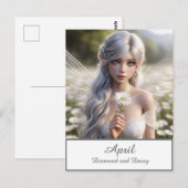 Magnifique Avril Fairy in Daisies Carte postale (Devant / Derrière)