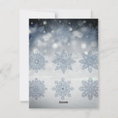 Magnifique Belle Carte Bleue Sparkly Holiday (Dos)