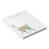 Magnifique Bloc-notes personnalisé Llama vert (Incliné)