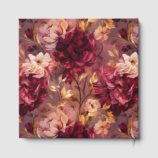 Magnifique Blush Bourgogne Gold Mariage Livre d'or (Verso)