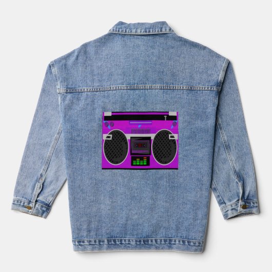 Magnifique Boombox violet illustré (Verso)