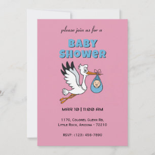 Magnifique Bouche livrant une carte Baby shower bé