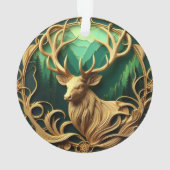 Magnifique buck regardant dans une forêt sereine (dos)