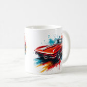 Magnifique café Corvette Vintage Mug (Devant droit)