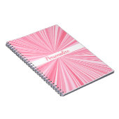 Magnifique cahier personnalisable abstrait rose (Côté Droit)