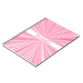 Magnifique cahier personnalisable abstrait rose (Côté gauche)