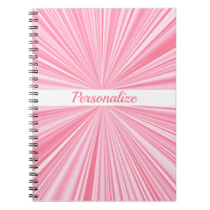 Magnifique cahier personnalisable abstrait rose
