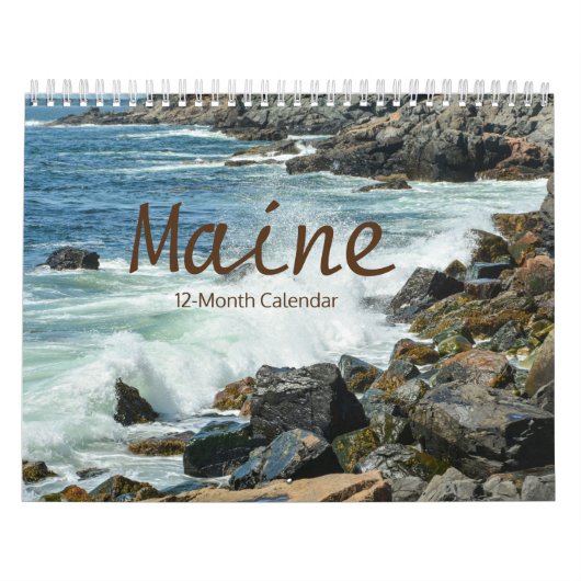 Magnifique Calendrier de 12 mois dans le Maine (Protection)