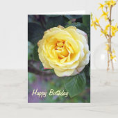 magnifique carte d'anniversaire de rose jaune (Fleur jaune)