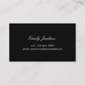 Magnifique carte d'appel des initiales (Dos)