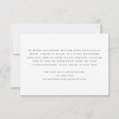 Magnifique carte de mariage de plage tropicale (Dos)