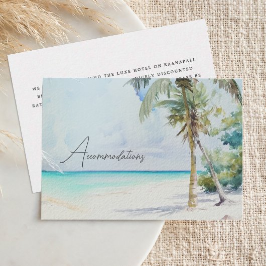 Magnifique carte de mariage de plage tropicale