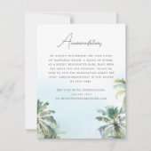 Magnifique carte de mariage de plage tropicale (Devant)