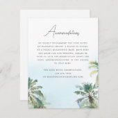 Magnifique carte de mariage de plage tropicale (Devant / Derrière)