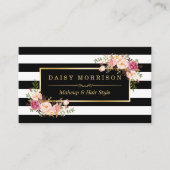 Magnifique carte de rendez-vous du Salon de Beauté (Devant)