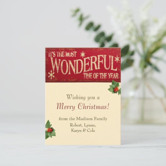 Magnifique carte de vacances (Debout devant)