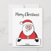 Magnifique Carte de vacances Père Noël (Dos)