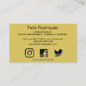 Magnifique Carte de visite de la photo de la pelou (Dos)