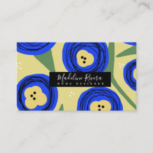 Magnifique Carte de visite Floral Poppy Designer