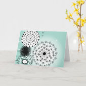 Magnifique carte de voeux bleu Dandelions (Fleur jaune)