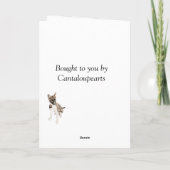 Magnifique carte de vœux chiot Husky  (Dos)