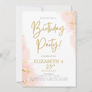 Magnifique carte d'invitation d'anniversaire