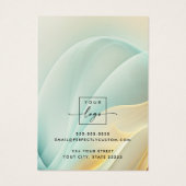 Magnifique carte d'oreille aux tourbillons d'or aq (Dos)