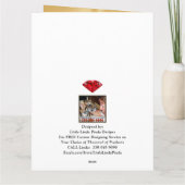 Magnifique, carte personnalisée de 40e anniversair (Dos)