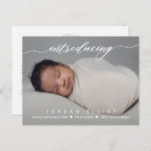 Magnifique carte postale Faire-part de naissance b (Devant / Derrière)